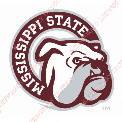 Mississippi State Bulldogs Customize Temporary Tattoos Stickers NO.5134